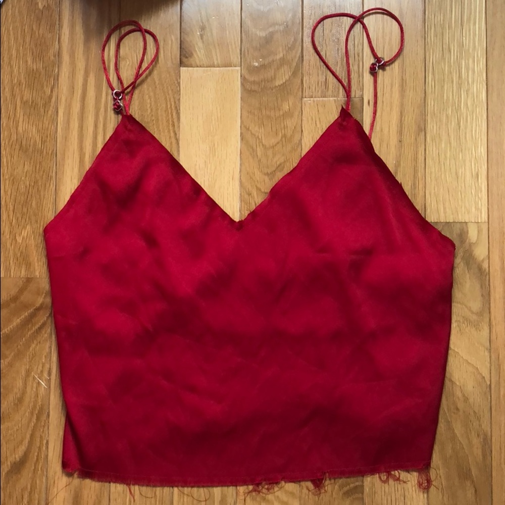Red Satin Tank